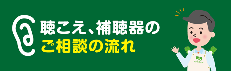 聴こえ、補聴器のご相談の流れ