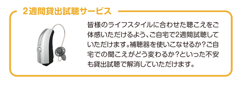 ２週間貸出試聴サービス